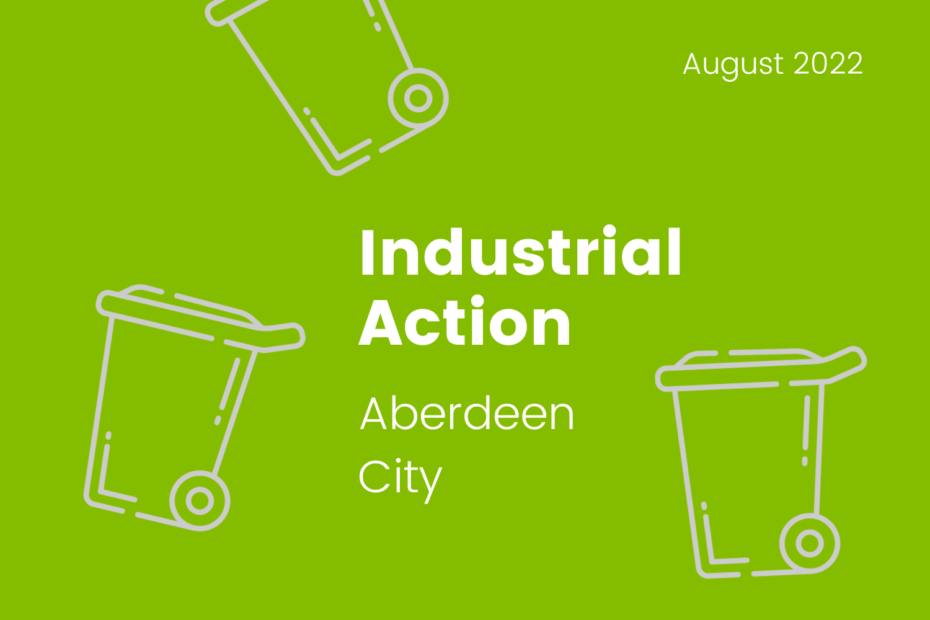 Industrial Action - Aberdeen City 2022 poster by Bin Cleaned